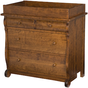 Classic changing table, medium oak