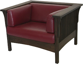 Mission Chair with Leather Seat