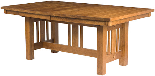60" x 42" Plains Mission Table in Rustic Oak