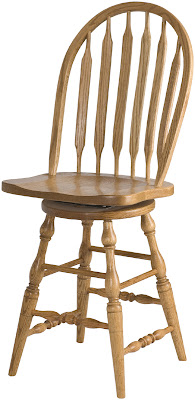 Missouri Barstool in Medium Oak