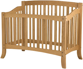 Bethlehem baby crib, oil & wax cherry and hard maple