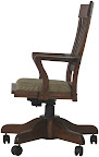 Lancaster Swivel Chair, Oak Hardwood, Lexington Finish