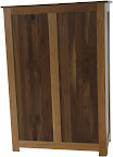Shaker Dresser (finished rear panel), Walnut & Cherry Hardwood, Natural Finish