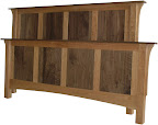 Shaker Bed, Cherry & Walnut Hardwood, Natural Finish