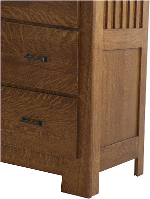 Teton Dresser, Quarter Sawn Oak Hardwood, Rustic Finish