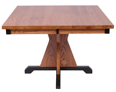 42 x 42 Huntington Dining Table, Oak Hardwood, Medium and Midnight Finish