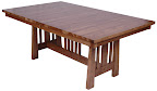 70 x 46 Western Dining Table, Hickory Hardwood, Sunset Finish