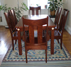 60 x 36 Shaker Dining Table & Monaco Chairs, Cherry Hardwood, Chocolate Finish