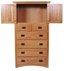 Mission Armoire, Oak Hardwood, Medium Finish