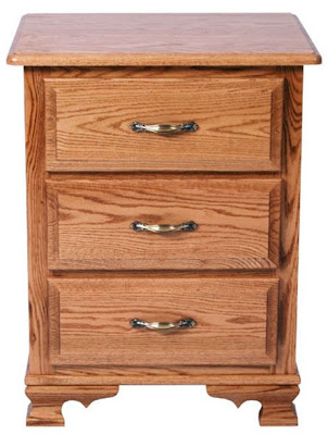 Prairie Nightstand, Oak Hardwood, Medium Finish