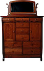 Classic Dresser, Quarter Sawn Oak Hardwood, Mahogany  Finish