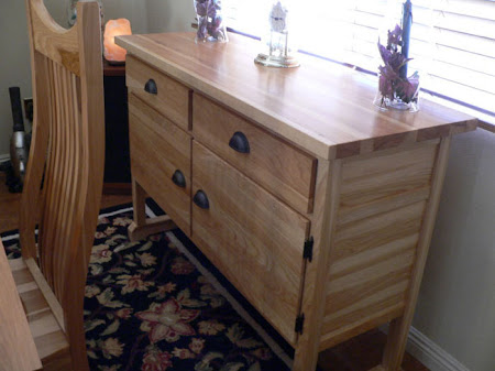 Mission Sideboard in Natural Hickory (right)