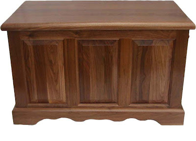 Hope Chest, Walnut Hardwood, Natural Finish
