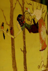 Original Denise Duong  painted hope chest entitled �Serenading Thoughts�