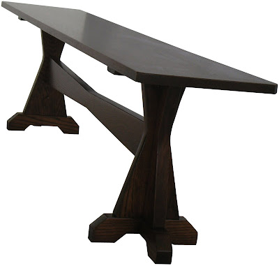 Huntington Bench, Oak Hardwood, Mahogany Oak