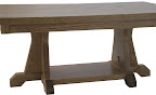 Square Colonial Console Table, Oak Hardwood, Medium Finish