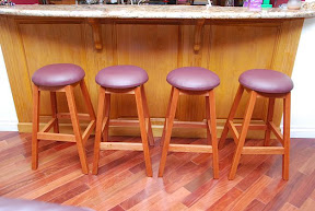 Simple Barstool, Oak Hardwood, Autumn Finish