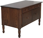 Farmhouse Filing Cabinet, Oak Hardwood, Lexington Finish