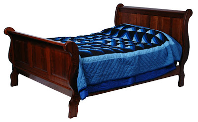 Classic Bed, Cherry Hardwood, Antique Finish