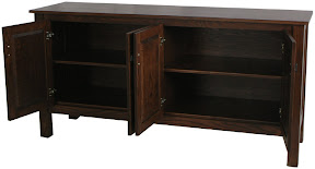  Viroqua Credenza, Oak Hardwood, Lexington Finish
