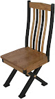 Railroad Mission Dining Chair, Oak Hardwood, Medium and Midnight Finish