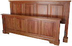 Hudson Bed, Cherry Hardwood, Red Finish