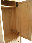 Shaker Style, Armoire Entertainment Center, Cherry Wood, Natural Finish