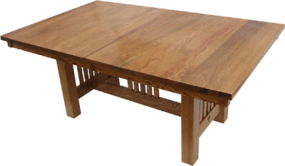 70 x 42 Mission Dining Table, Oak Hardwood, Medium Finish