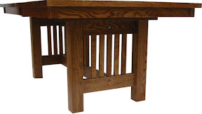 42 x 42 Mission Dining Table, Oak Hardwood, Medium Finish