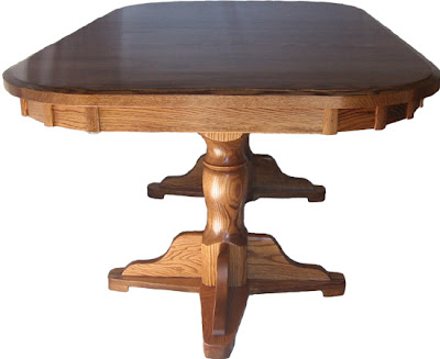 80 x 46 Riverside Dining Table, Oak Hardwood, Mahogany Finish