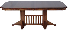 60 x 42 Woodland Dining Table, Oak Hardwood, Medium Finish, Custom Fluted Skirt