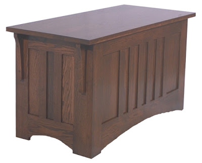 Mission Chest, Oak Hardwood, Blackened Finish