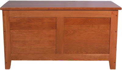 Shaker Chest, Cherry Hardwood, Red Finish