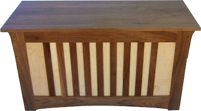 Mission Chest, Maple and Walnut Hardwood, Natural Finish