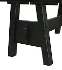 70 x 42 Geneva Table, Oak Hardwood, Midnight Distressed Wood Finish