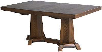 70 x 46 Turin Dining Table, Timber Edge, Oak Hardwood, Mahogany Finish
