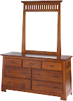 Teton Dresser, Quarter Sawn Oak Hardwood, Rustic Finish
