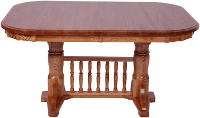 60 x 42 Riverside Dining Table, Oak Hardwood, Medium Finish