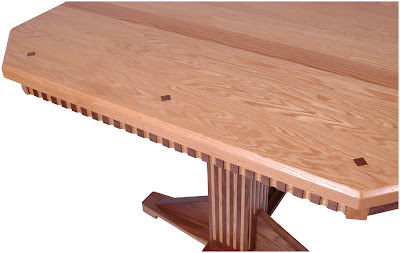 70 x 46 Woodland Dining Table, Walnut and Oak Hardwood, Natural Finish
