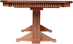 70 x 46 Woodland Dining Table, Walnut and Oak Hardwood, Natural Finish