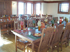 Mission Dining Room Table & Chairs, Oak Hardwood, Lexington Finish