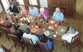 Mission Dining Room Table & Chairs, Oak Hardwood, Lexington Finish