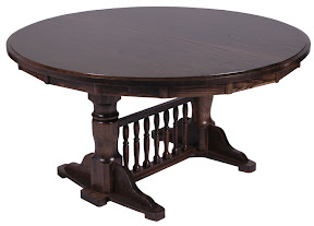 Riverside Dining Table, Oak Hardwood, Midnight Finish