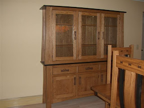 Zen China Cabinet, Oak Hardwood, Medium & Midnight Finish