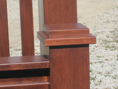 Prairie Bed Frame, Quarter Sawn Oak Hardwood, Rustic Finish