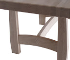 66 x 40 Montreal Dining Table, Timber Edge, Oak Hardwood, Unfinished
