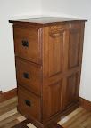 Shaker File Cabinet, Quarter Sawn Oak Hardwood, Rustic Finish