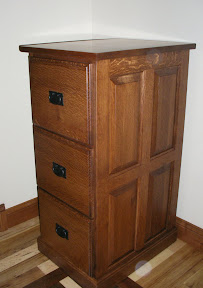 Boston File Cabinet, Quarter Sawn Oak Hardwood, Rustic Finish