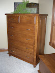 Lotus Dresser, Quarter Sawn Oak Hardwood, Rustic Finish