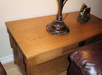 Corbel Mission End Table, Quarter Sawn Oak Hardwood, Rustic Finish
